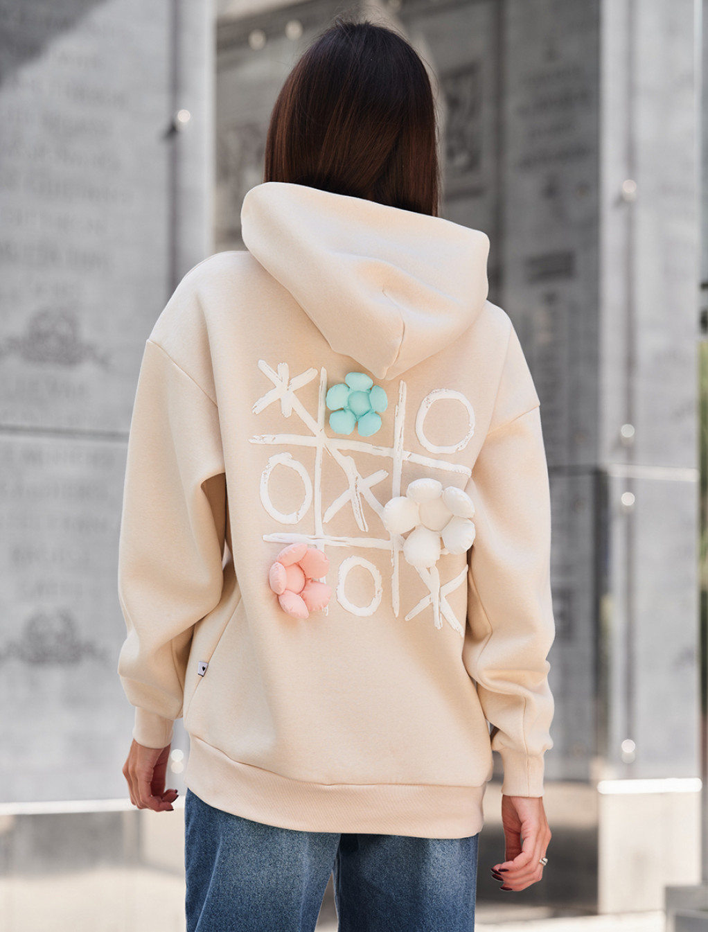 Hanorac de damă Staff kvi oversize fleece