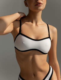 Costum de baie Staff sou white & black
