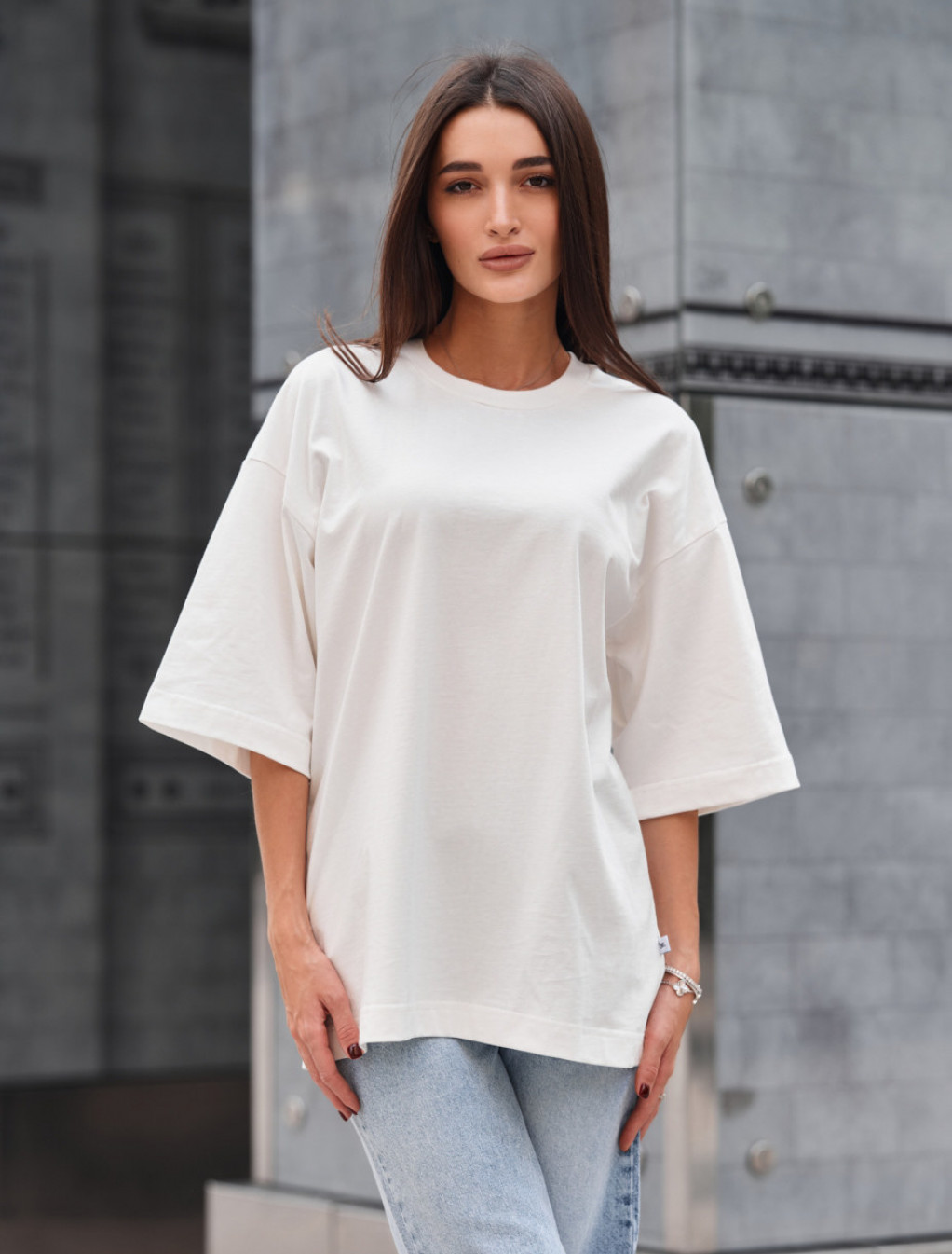 Tricou de damă Staff ri light milk oversize