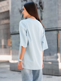 Tricou de damă Staff ri light blue oversize