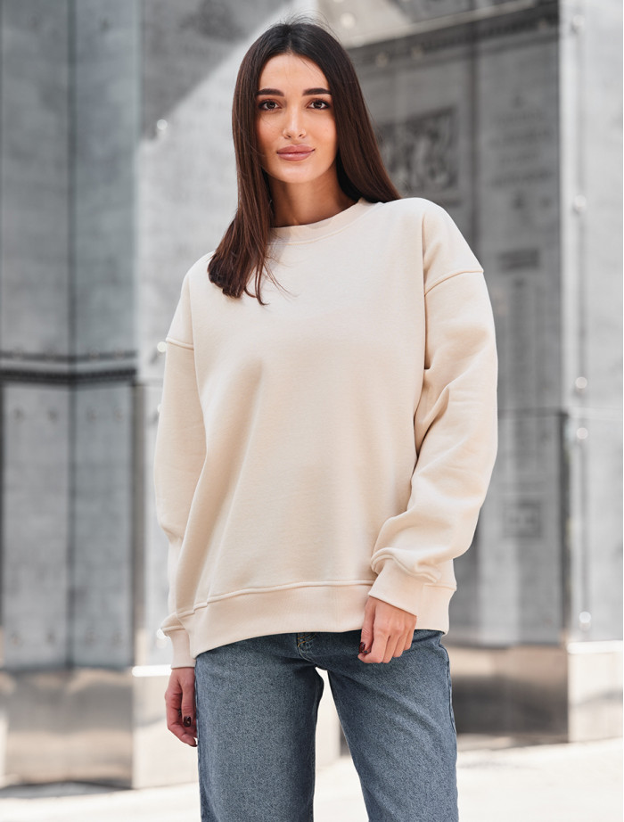 Bluză de trening de damă Staff milk oversize fleece