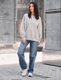 Bluză de trening de damă Staff light gray oversize fleece