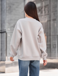 Bluză de trening de damă Staff light gray oversize fleece