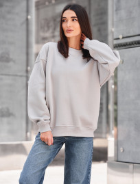 Bluză de trening de damă Staff light gray oversize fleece