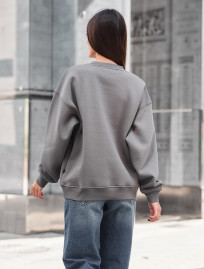 Bluză de trening de damă Staff gray oversize fleece