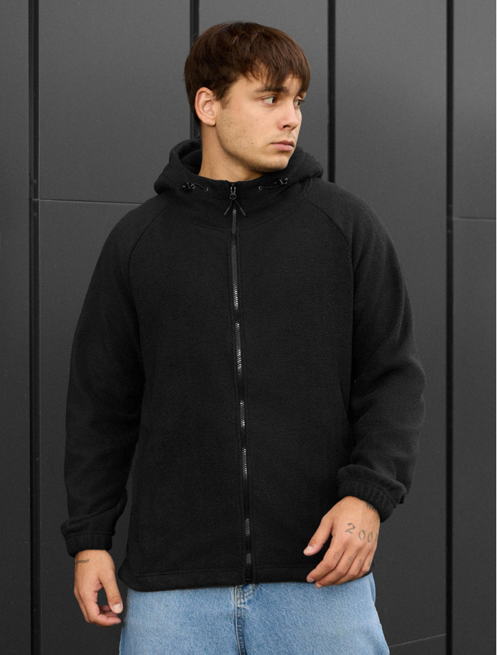 Hanorac Staff zip black fleece