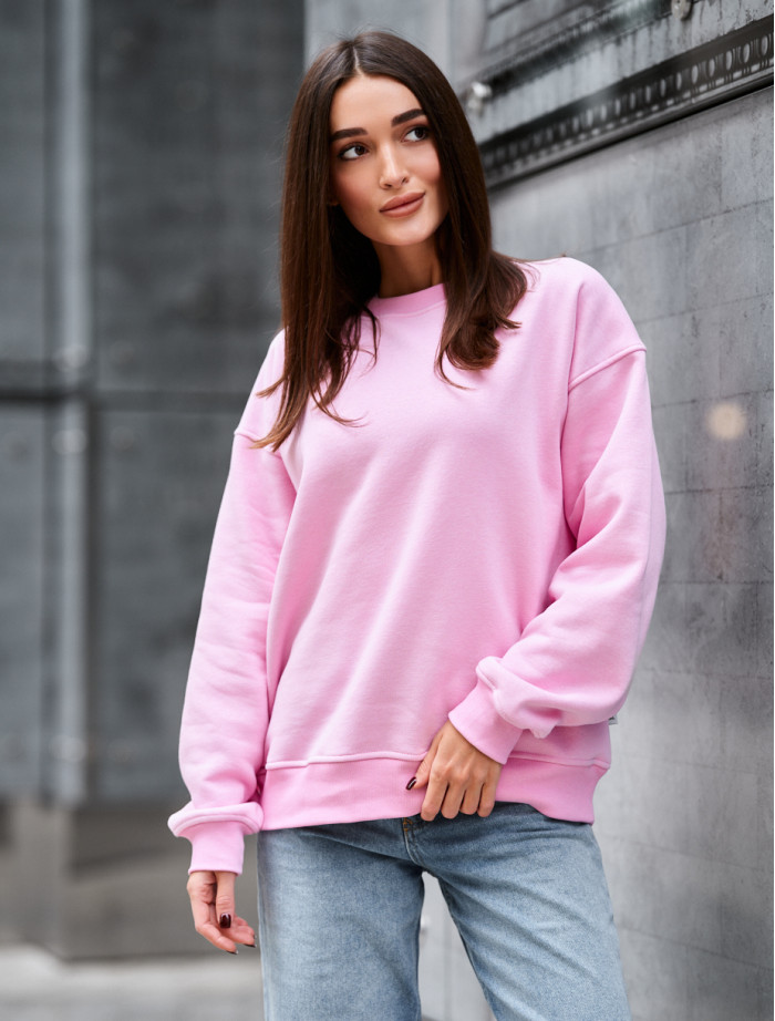 Bluză de trening de damă Staff pink oversize fleece