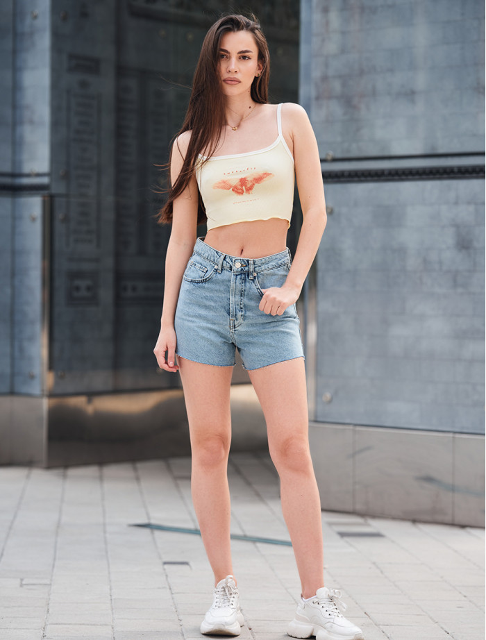 Pantaloni scurți din denim de damă Staff 20 blue