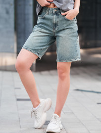 Pantaloni scurți din denim de damă Staff 21 dark blue