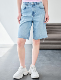 Pantaloni scurți din denim de damă Staff 17 light blue2