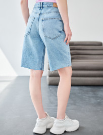 Pantaloni scurți din denim de damă Staff 17 light blue2