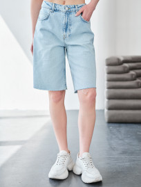 Pantaloni scurți din denim de damă Staff 17 light blue