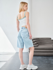 Pantaloni scurți din denim de damă Staff 17 light blue