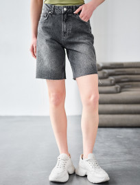 Pantaloni scurți din denim de damă Staff 14 dark gray