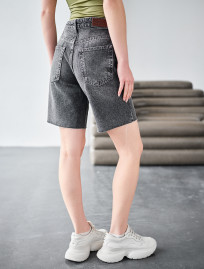 Pantaloni scurți din denim de damă Staff 14 dark gray