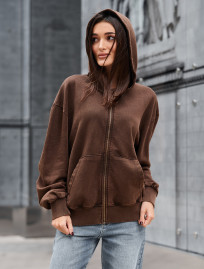 Hanorac de damă Staff de brown oversize