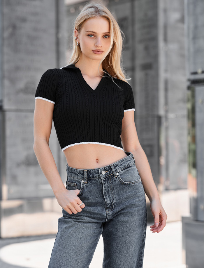 Top de damă Staff ri black