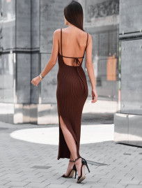Rochie tricotată de damă Staff fil brown