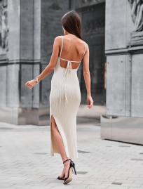 Rochie tricotată de damă Staff fil light beige