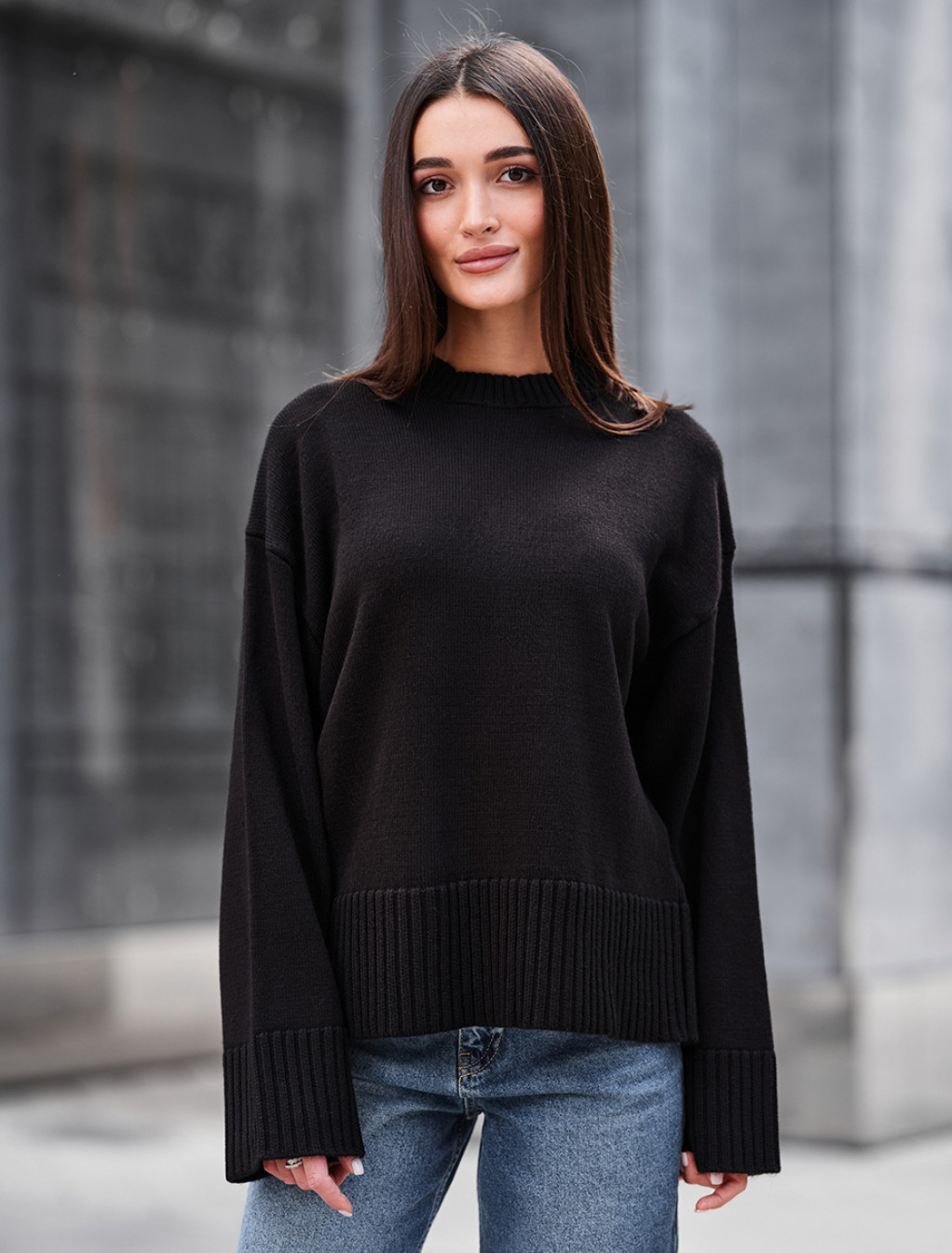 Pulover de damă Staff oli black oversize