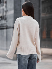 Pulover de damă Staff oli light beige oversize