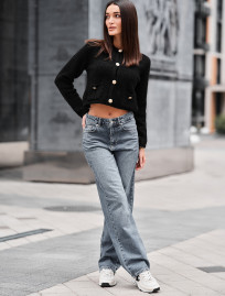 Cardigan tricotat de damă Staff ali black