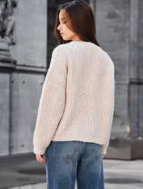 Pulover tricotat de damă Staff gi milk oversize