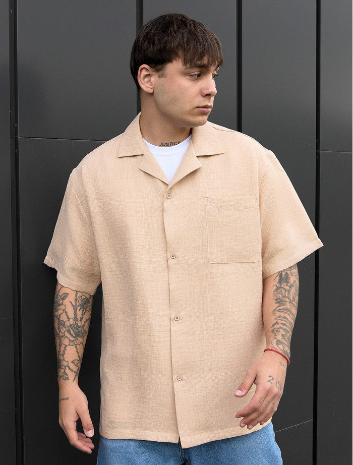 Cămașă Staff mai beige oversize