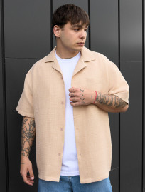 Cămașă Staff mai beige oversize