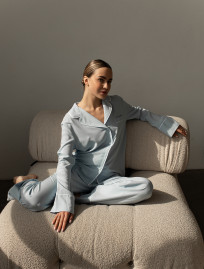 Pijamale de damă Staff vis light blue