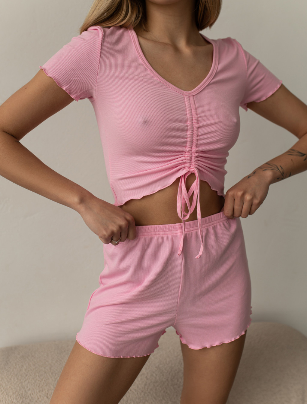 Pijamale de damă Staff ge pink