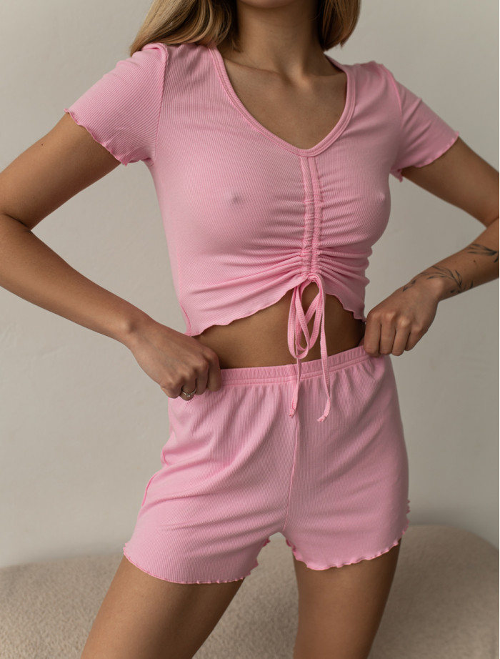 Pijamale de damă Staff ge pink