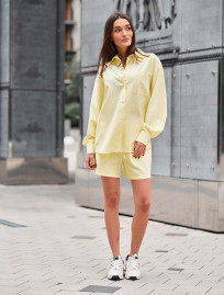 Set de vară de damă cămașă + pantaloni scurți Staff bil lime