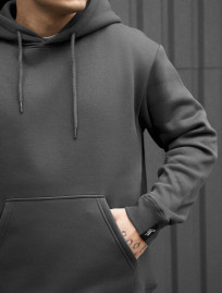 Hanorac Staff dark gray basic fleece
