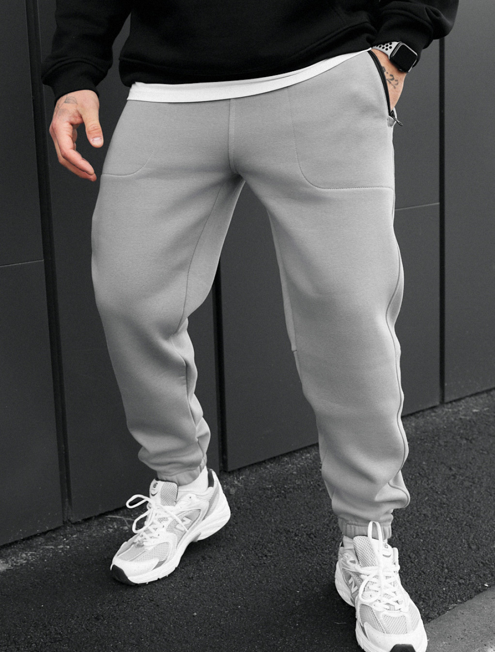 Pantaloni de trening  Staff nib light gray fleece