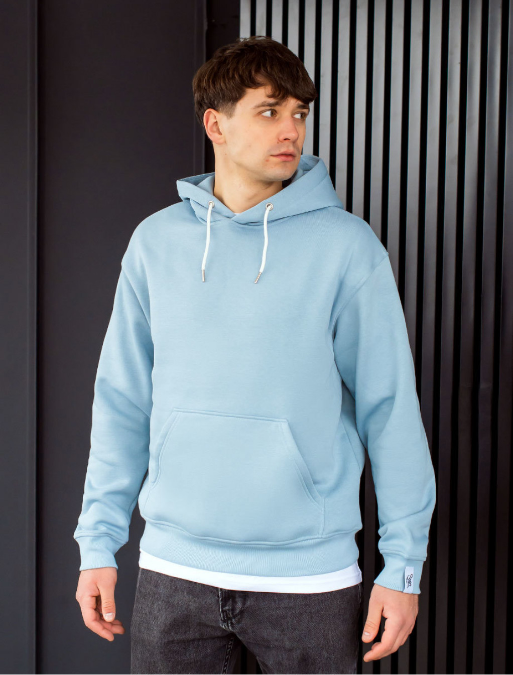 Hanorac Staff light blue basic oversize fleece