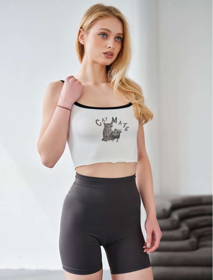 Top de damă Staff wa cat mate