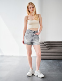 Top de damă Staff wa beige & brown
