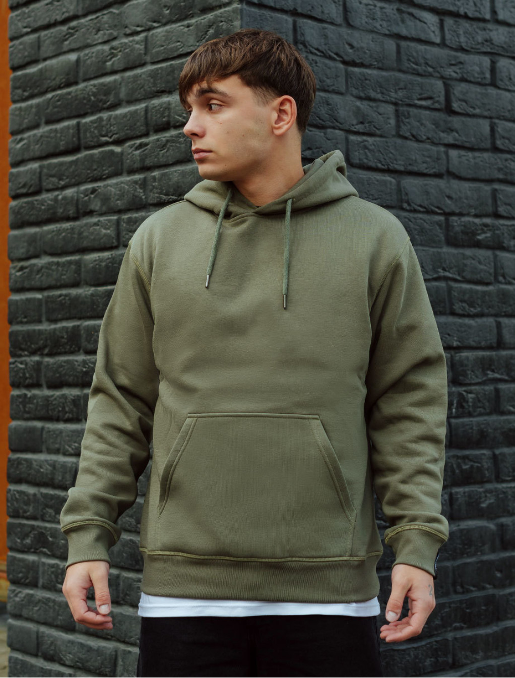 Hanorac Staff khaki basic fleece