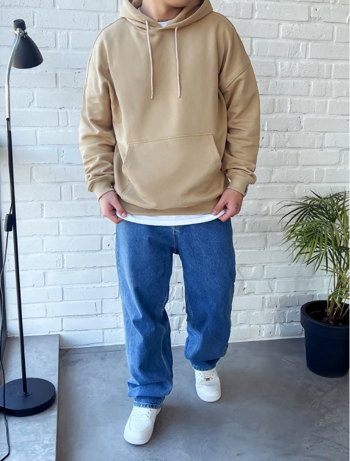 Hanorac Staff basic beige oversize