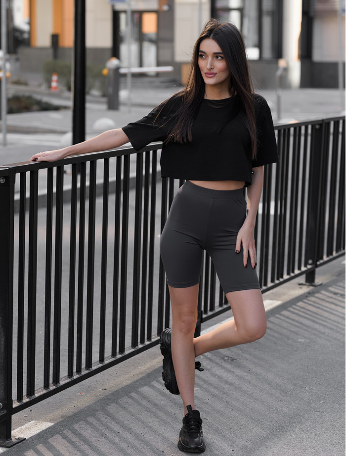 Pantaloni scurți de ciclism de damă Staff ol dark gray