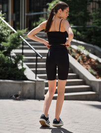 Pantaloni scurți de ciclism de damă Staff mu black