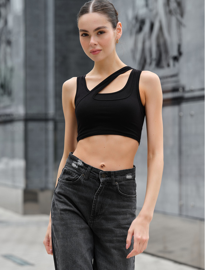 Top de damă Staff ma black