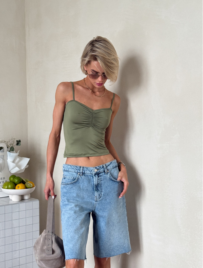 Top de damă Staff ny green