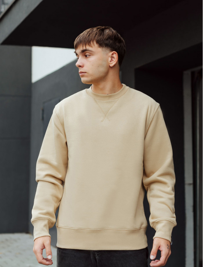 Bluză de trening Staff beige basic fleece