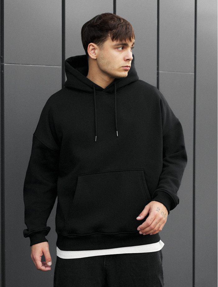 Hanorac Staff black oversize fleece