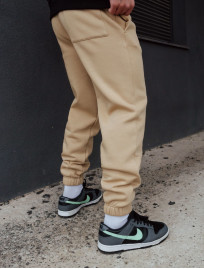 Pantaloni de trening Staff pa beige fleece