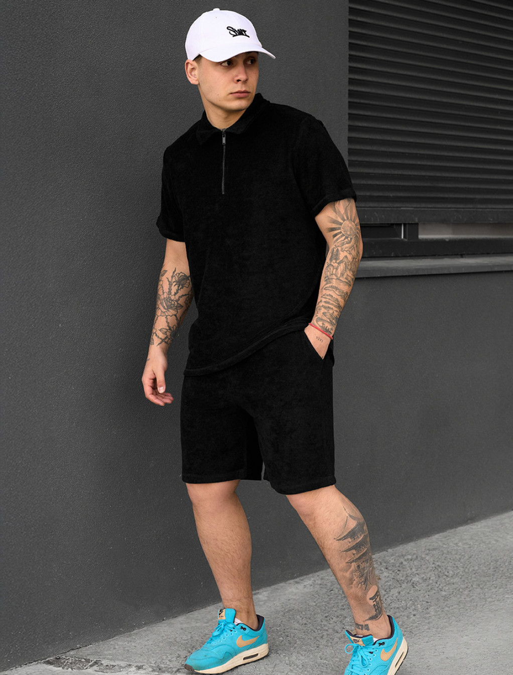 Set de vară tricou + pantaloni scurți Staff ch black