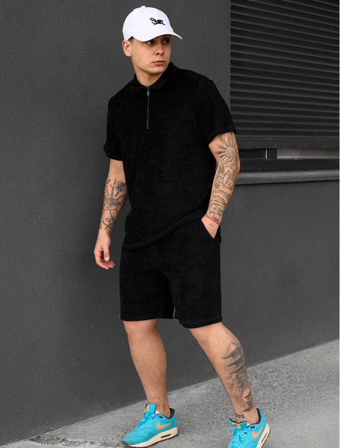 Set de vară tricou + pantaloni scurți Staff ch black