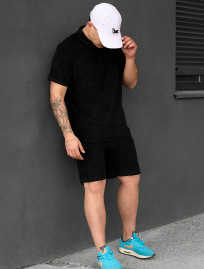 Set de vară tricou + pantaloni scurți Staff ch black